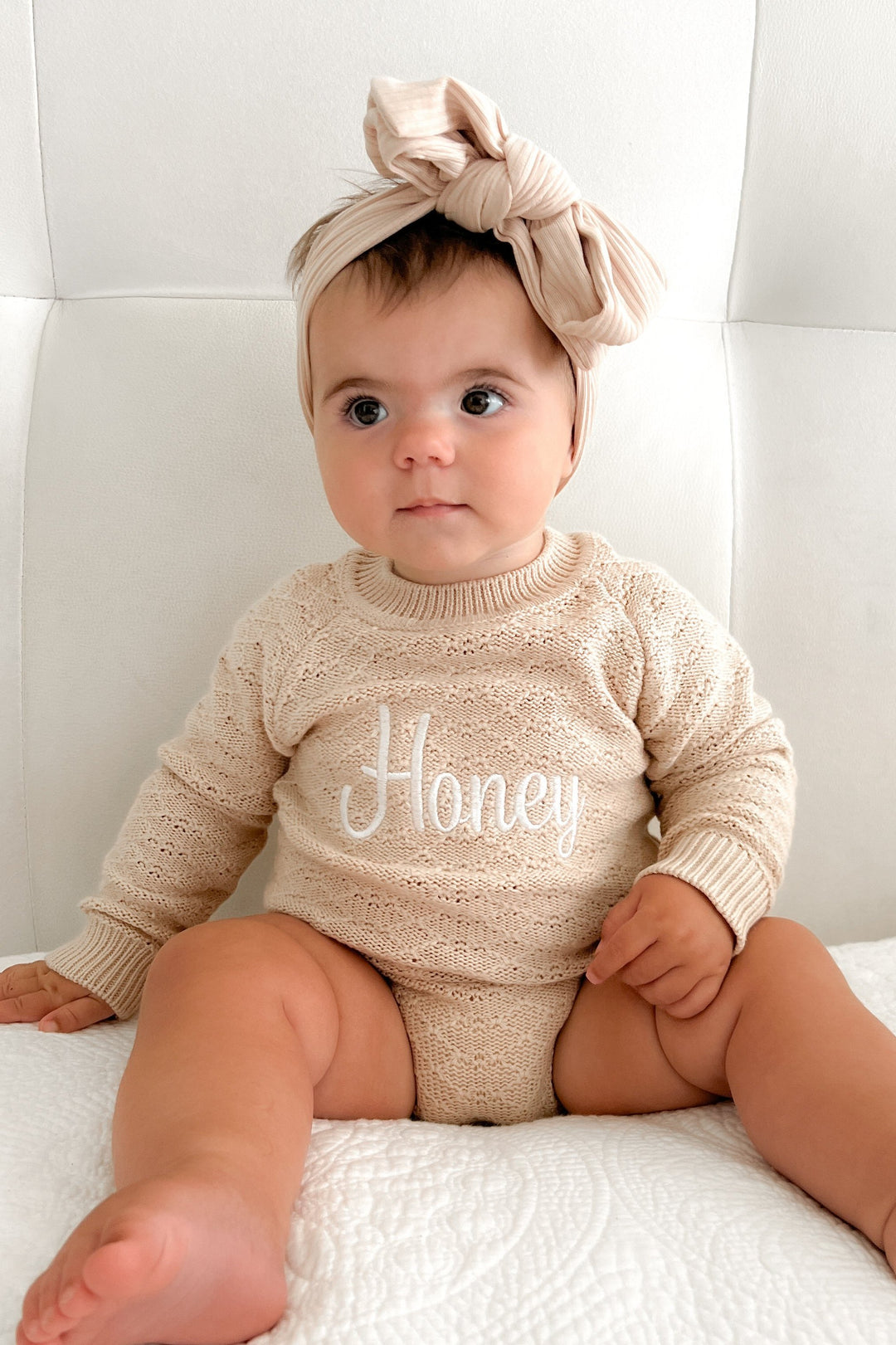 Montee Knitted Romper - Oatmeal