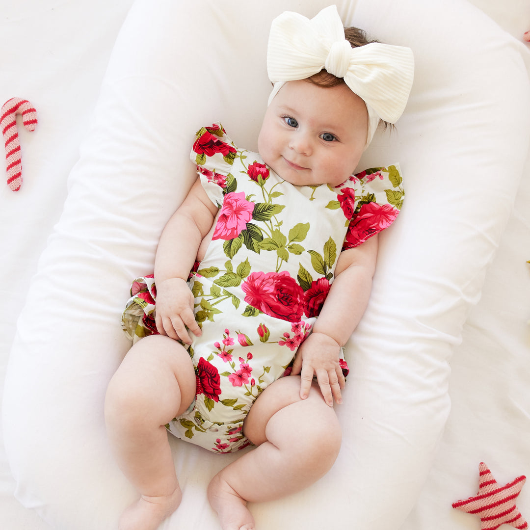 Ruffle Sunsuit - Ruby