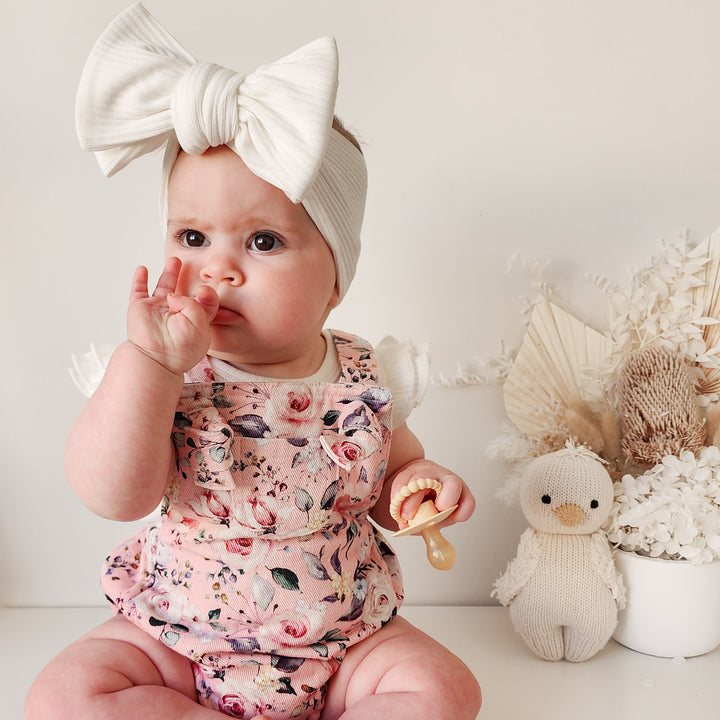 baby girls white headwrap