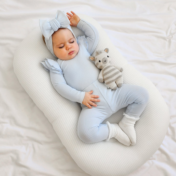 baby girl blue long sleeve bodysuit