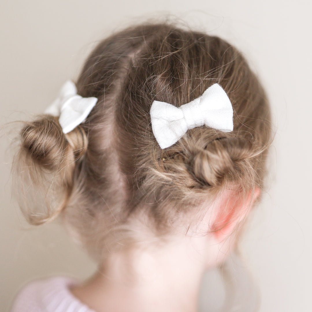 Muslin Mini Bows - Coconut Milk