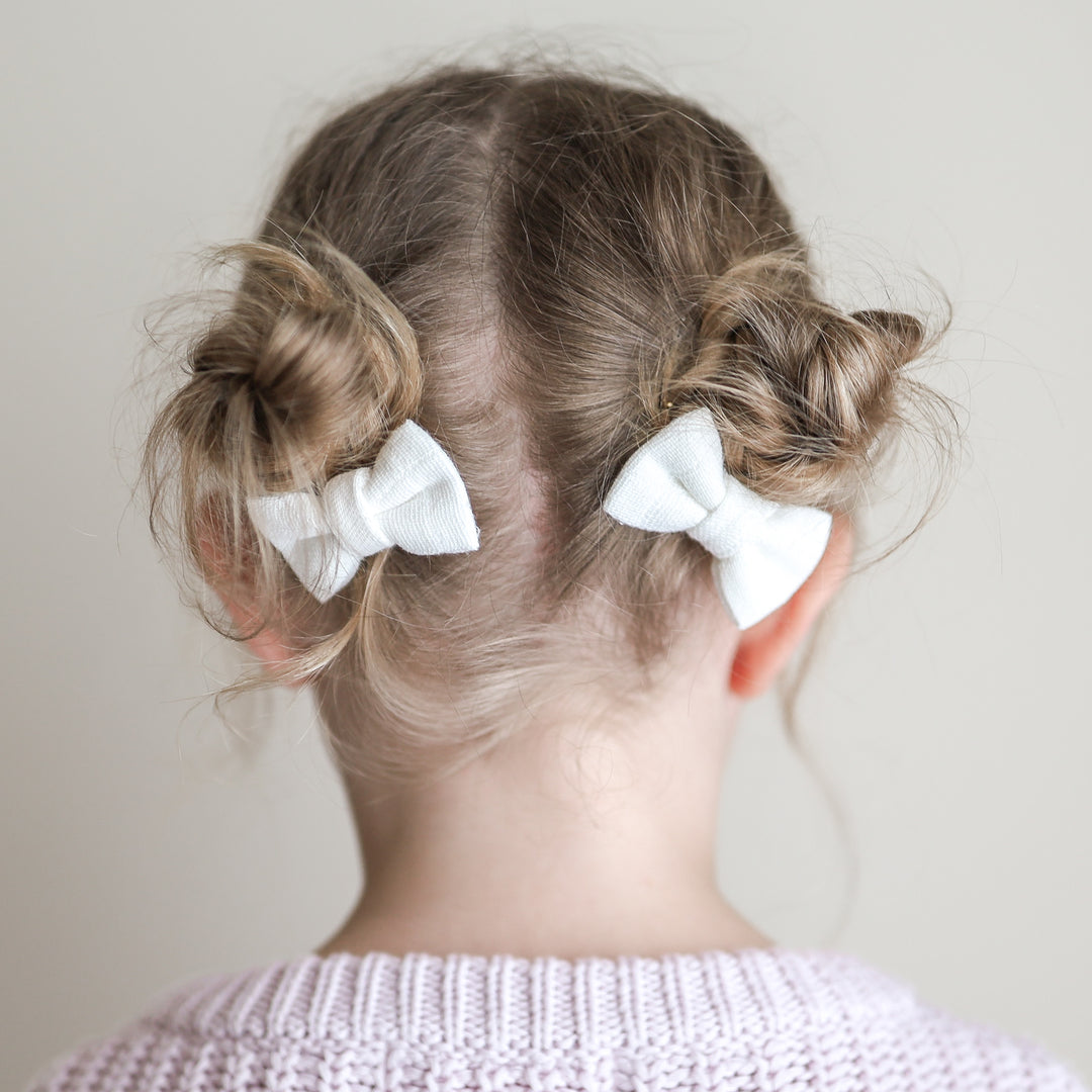 Muslin Mini Bows - Coconut Milk