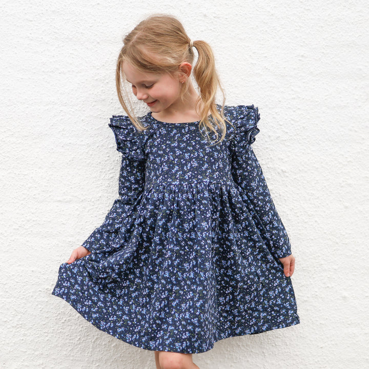 girls floral long sleeve dress