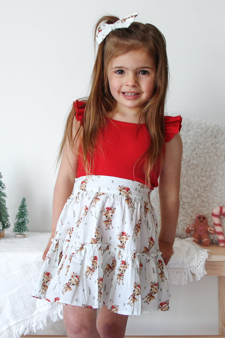 Ruffle Skirt - Dasher the Reindeer