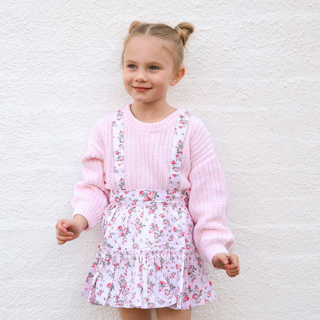 Pink girl knitted jumper