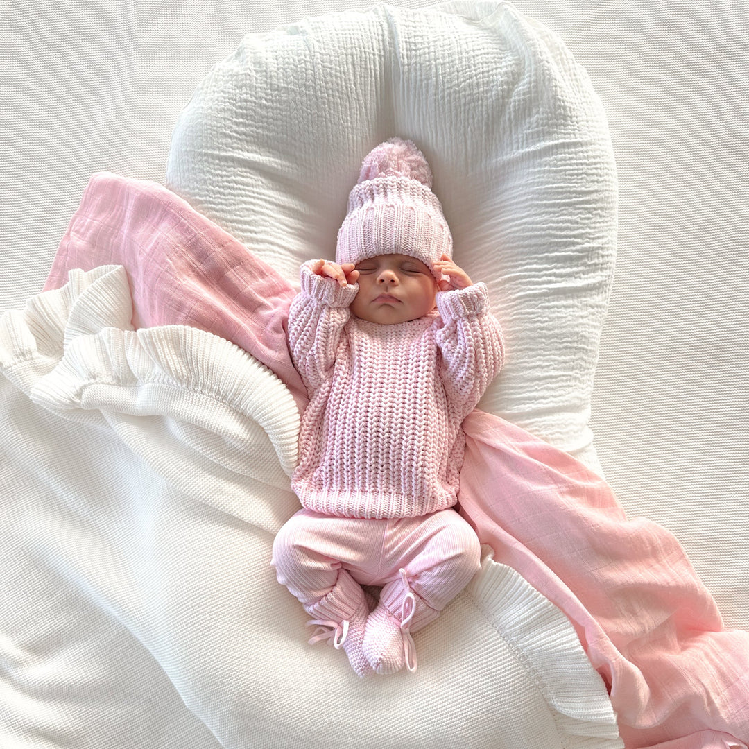 Pink baby knitted jumper