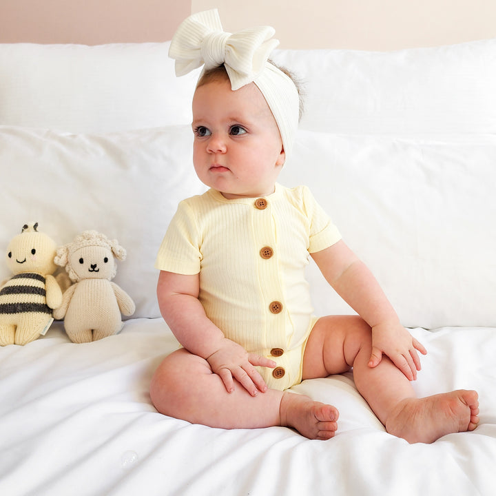 Cozy Summer Louie Romper - Banana