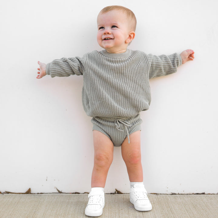 Chunky Knit Bloomers - Basil