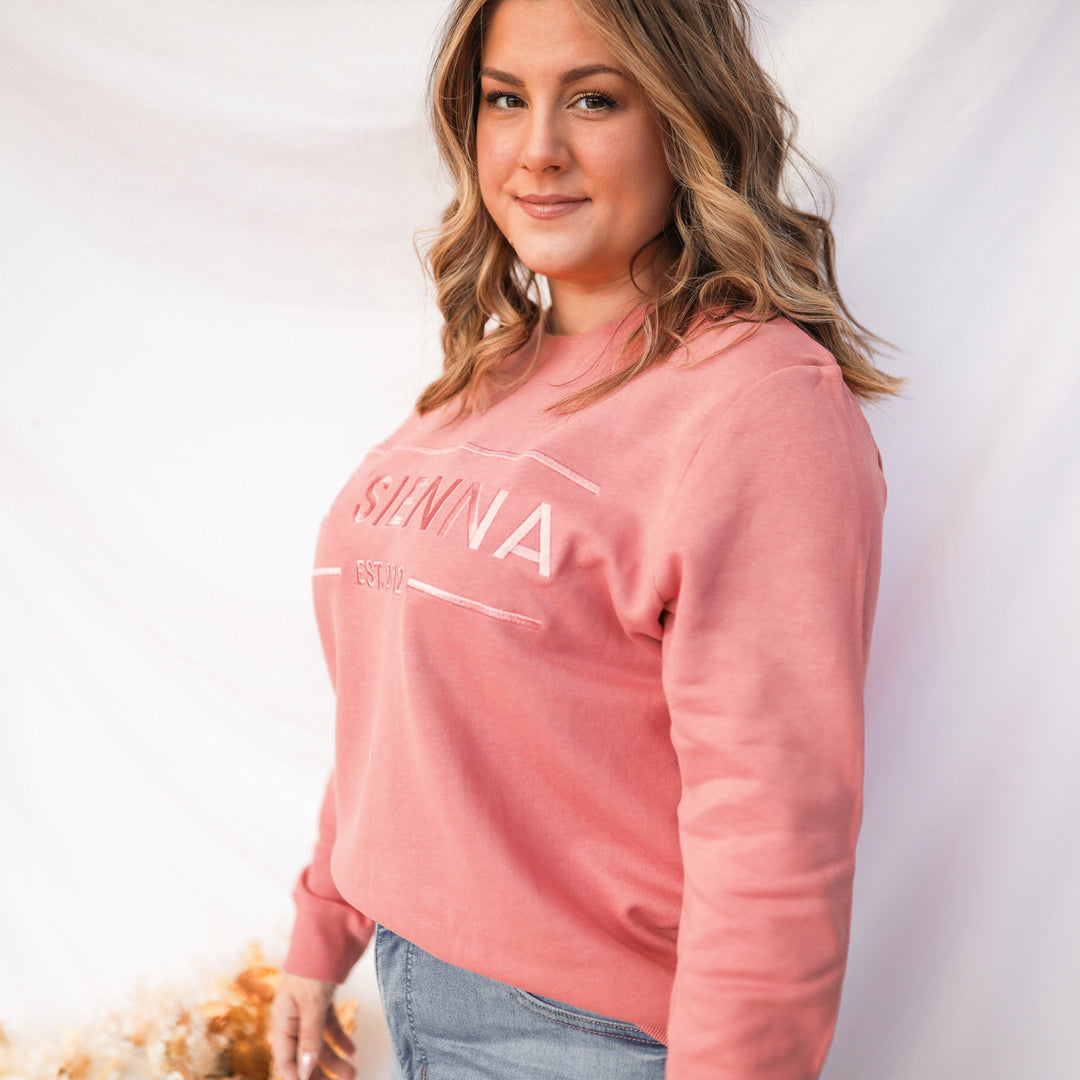 Mummy Crew Neck Logo Jumper - Cinder-Rose