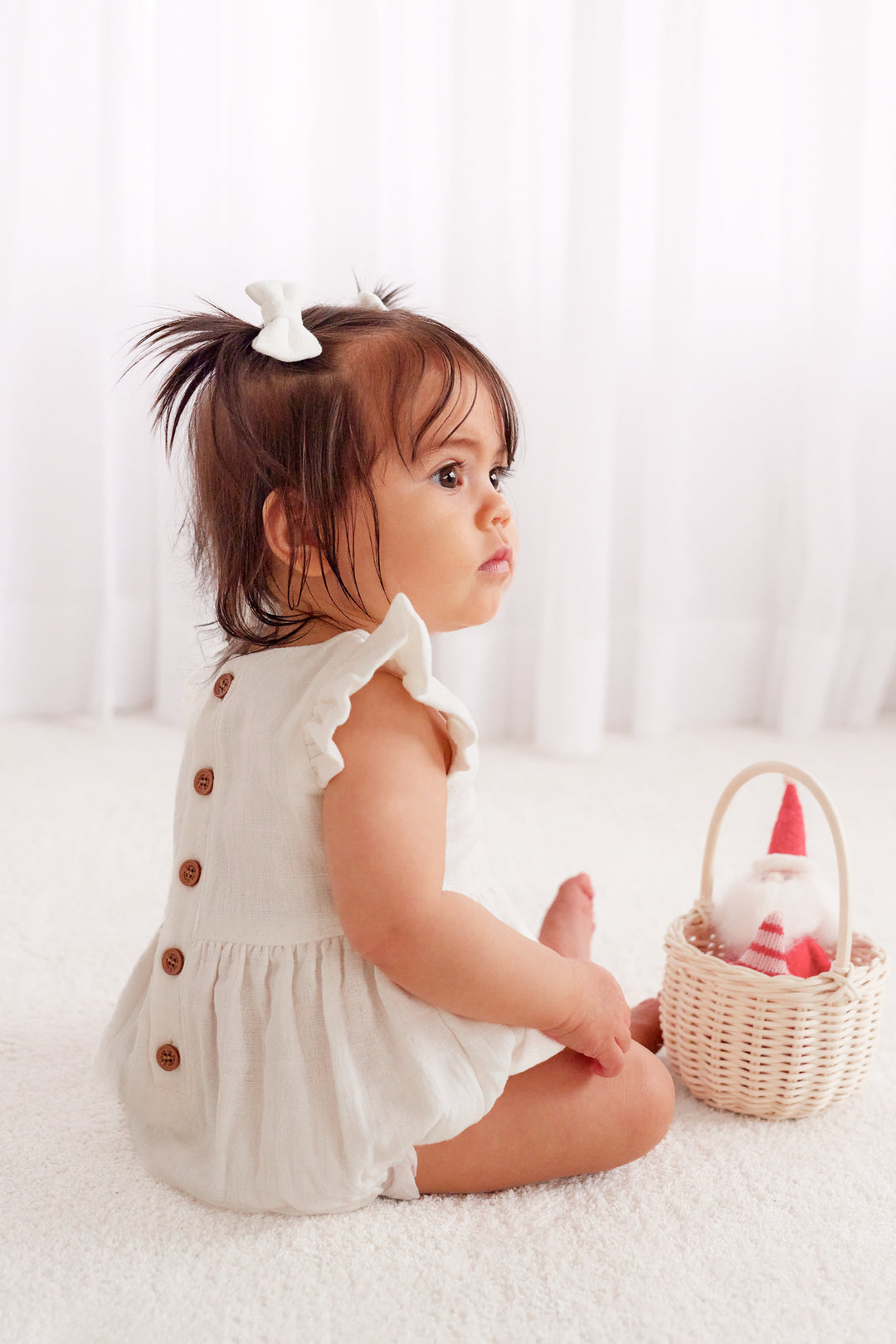 Muslin Bubble Romper - Coconut