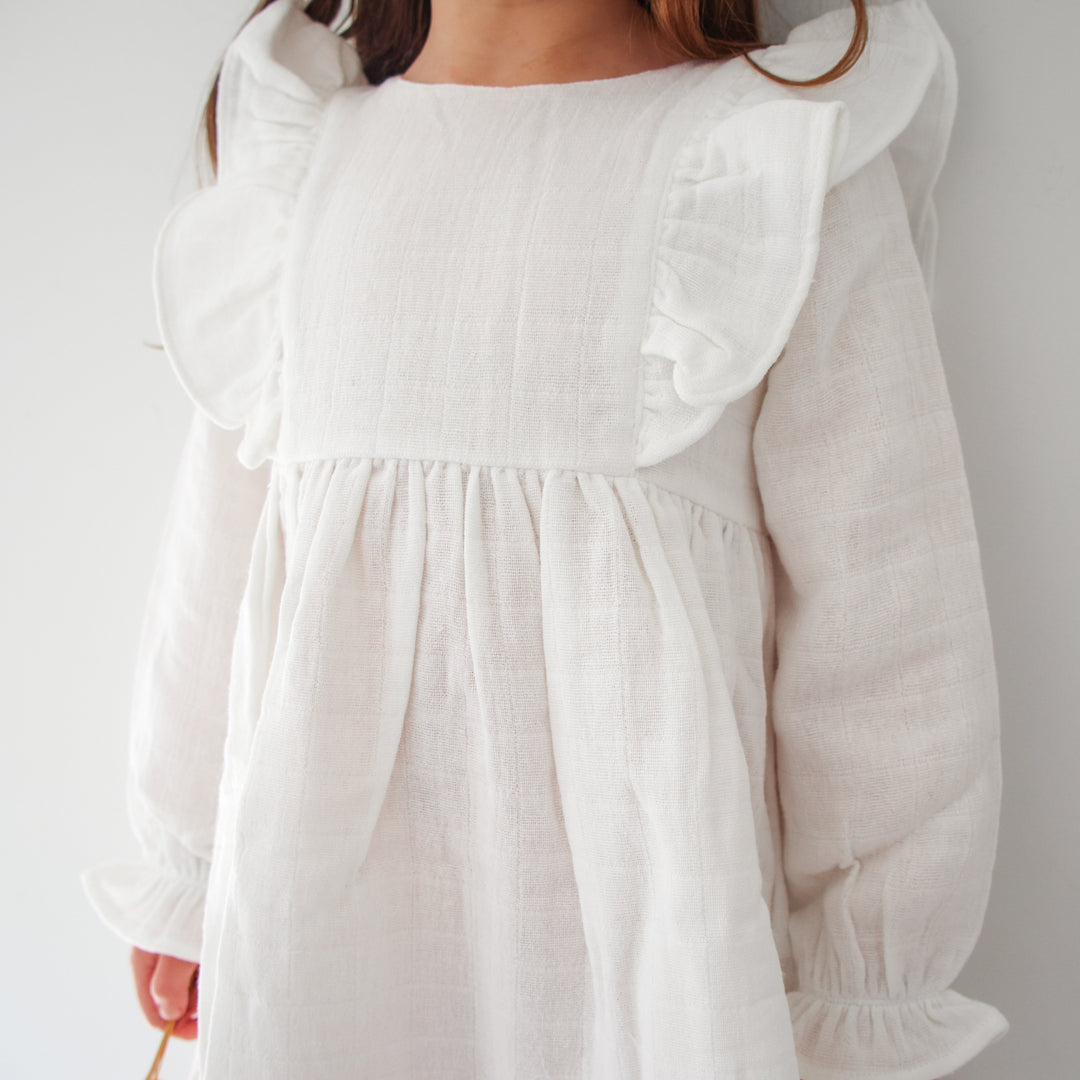 White girls birthday christening dress