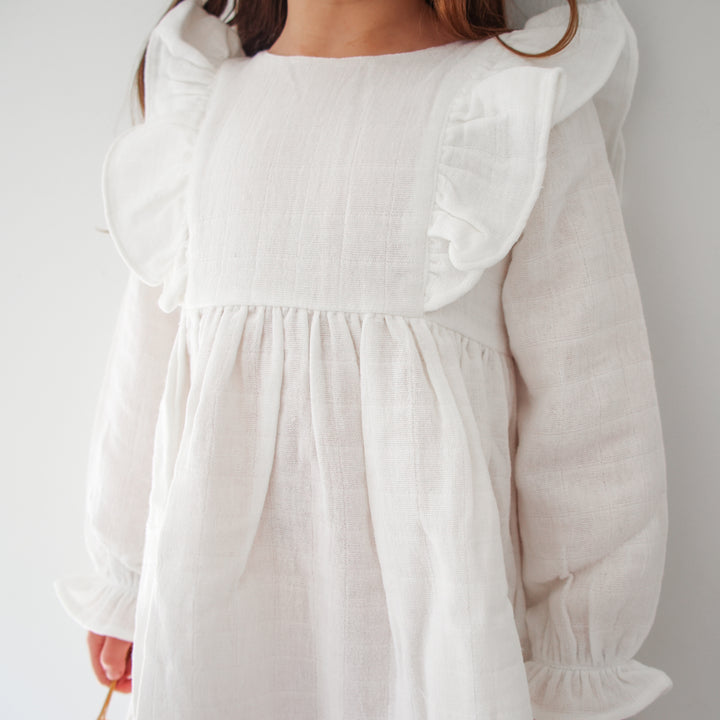 White girls birthday christening dress