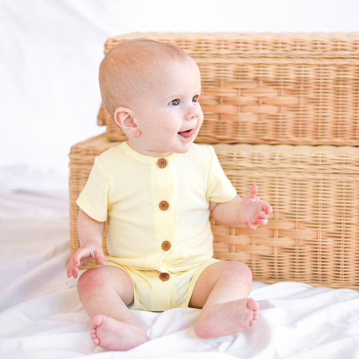 Cozy Summer Louie Romper - Banana