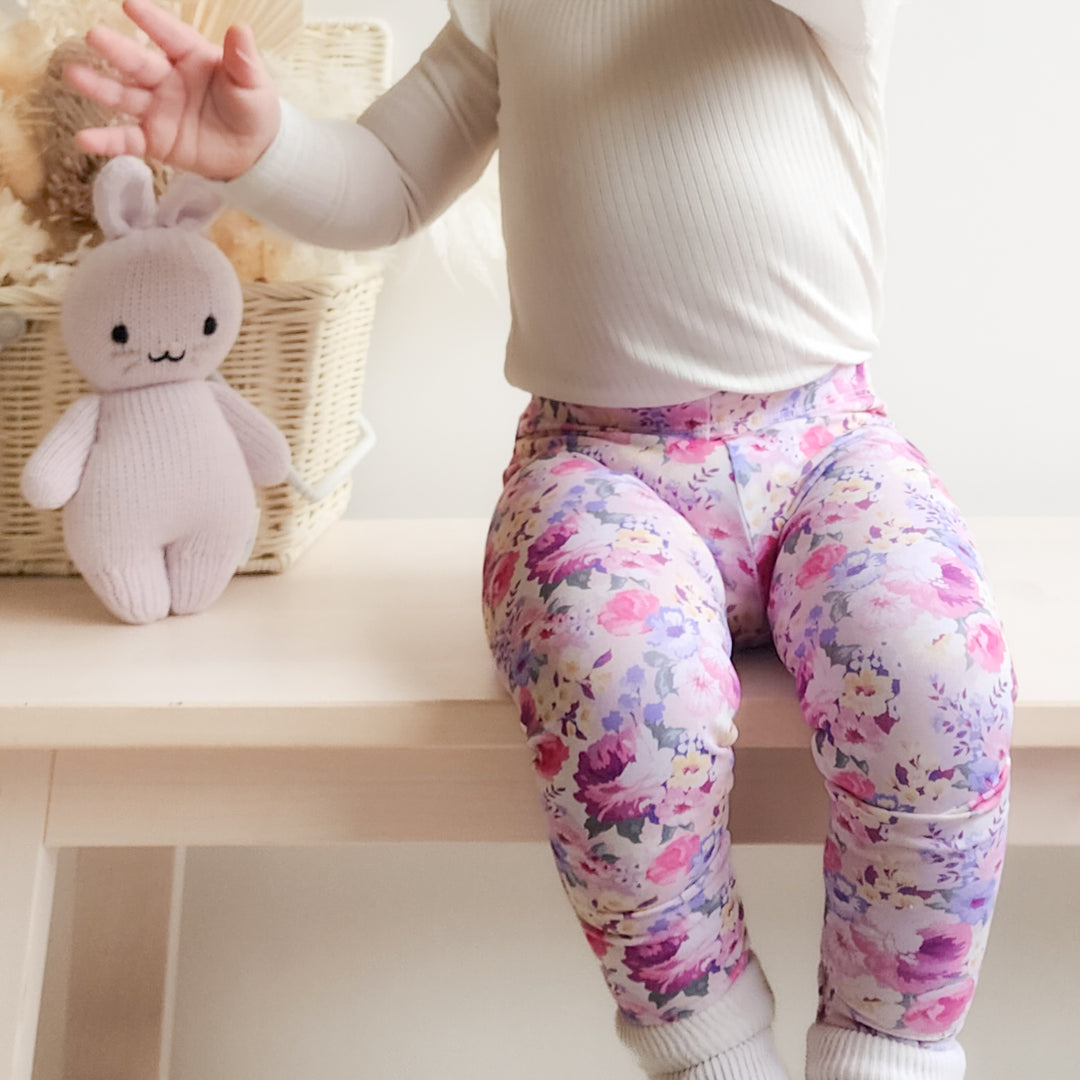 Floral baby girls leggings