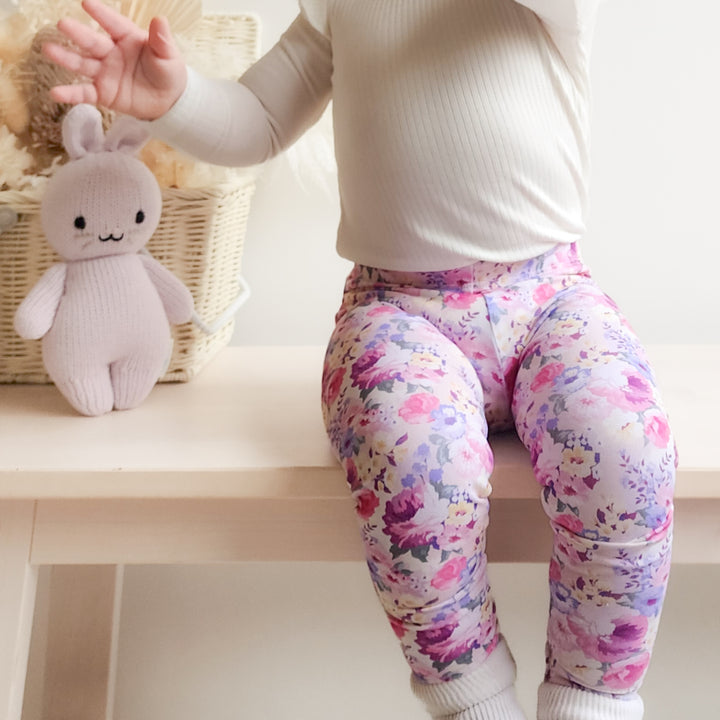 Floral baby girls leggings