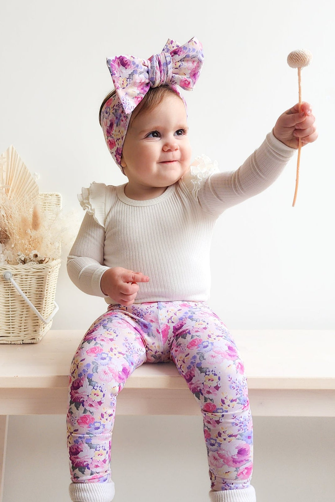 baby girls floral headwrap