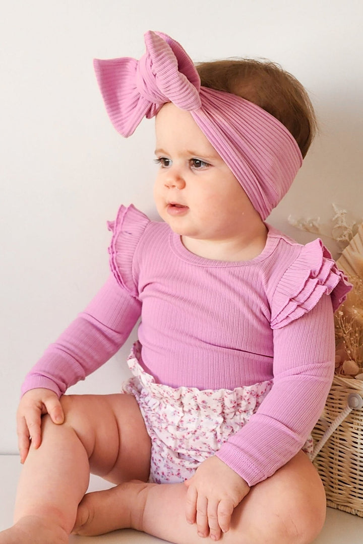 baby girl pink headwrap