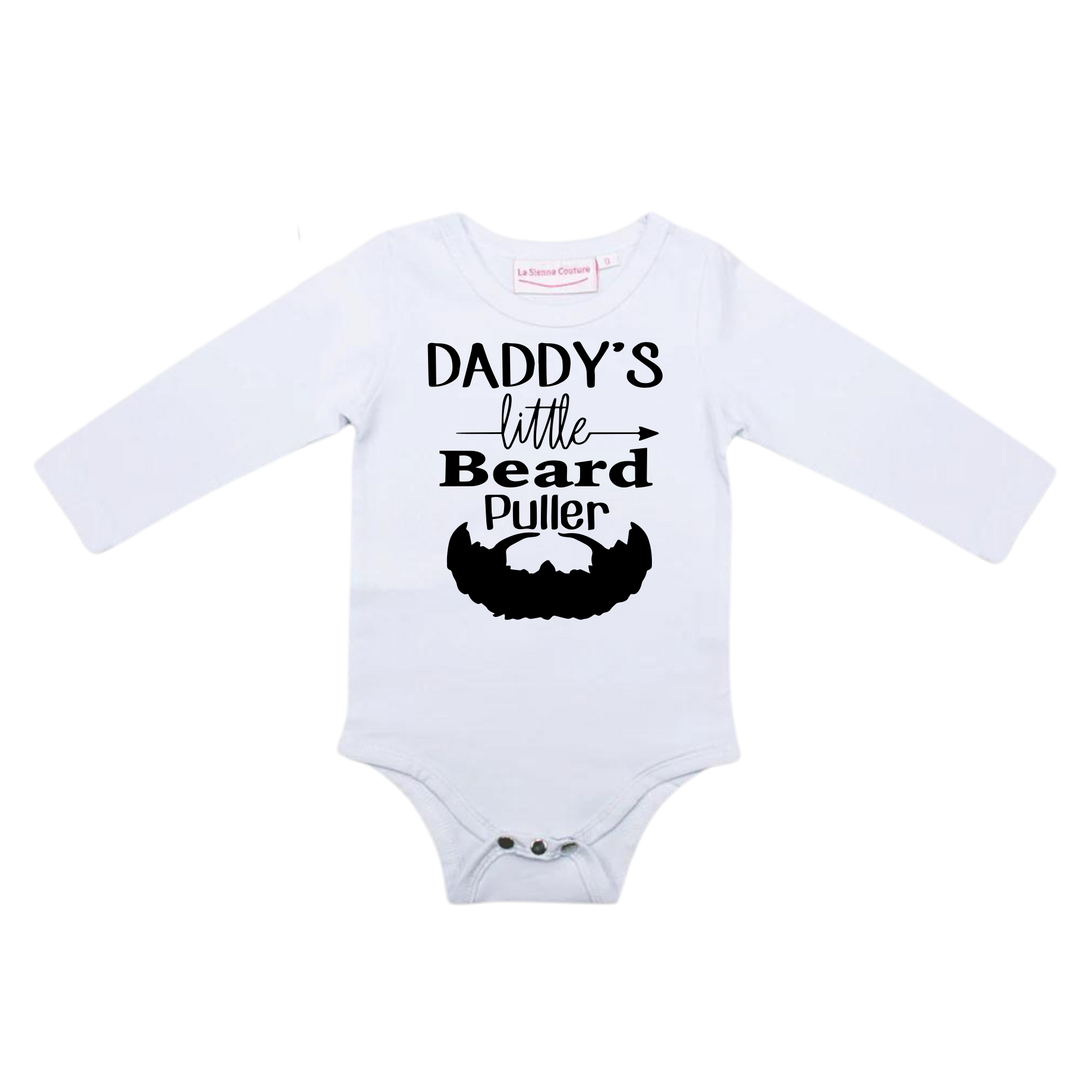 Daddy's Little Beard Puller - Unisex Long Sleeve  Vinyl - Custom