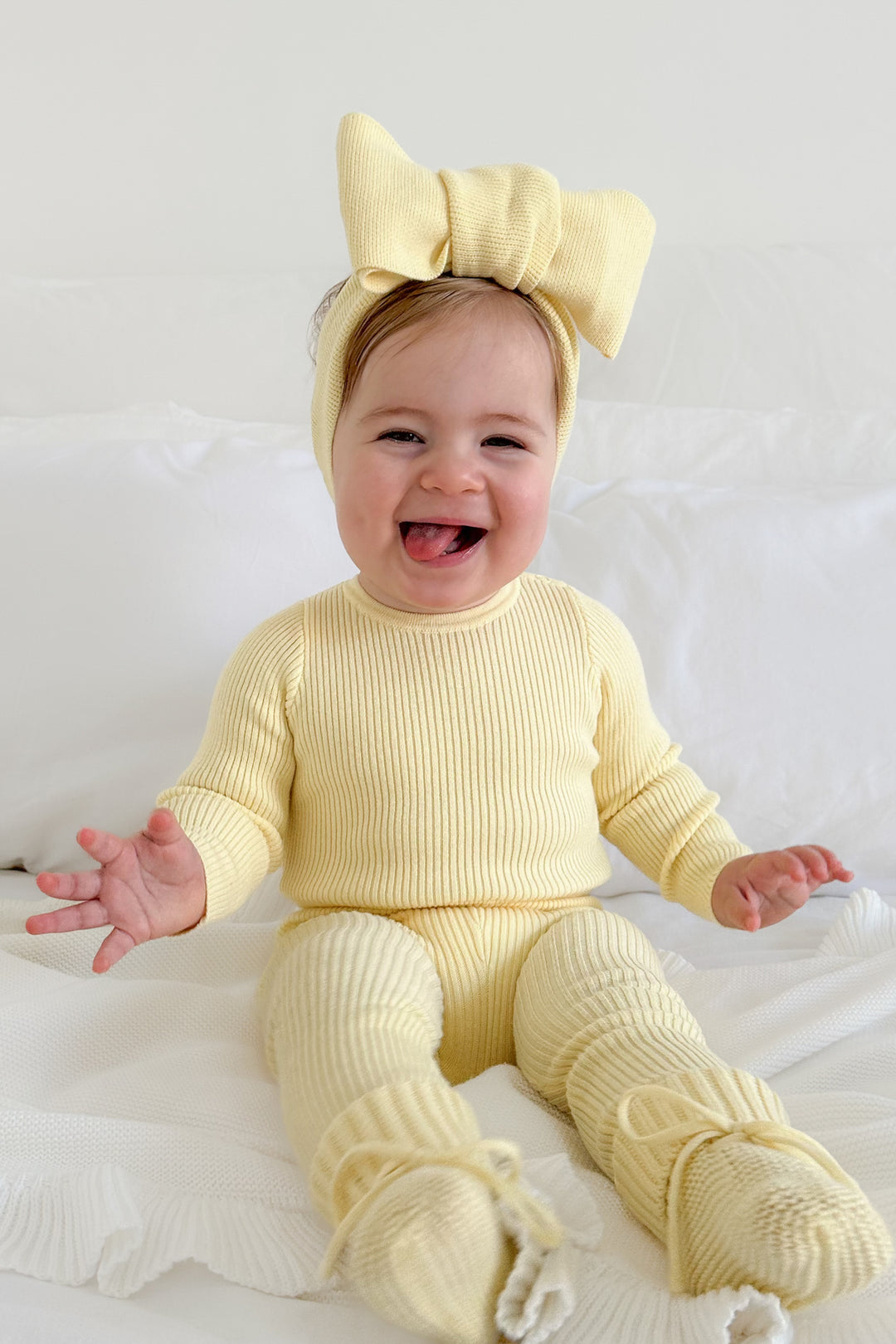 Knitted Bodysuit/Top - Daffodil Yellow