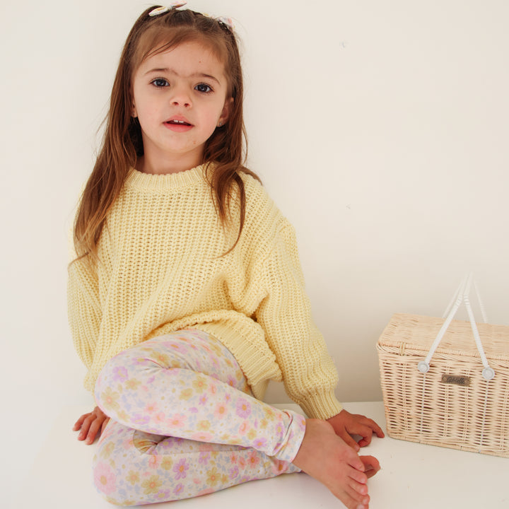 yellow baby kids chunky knited jumper