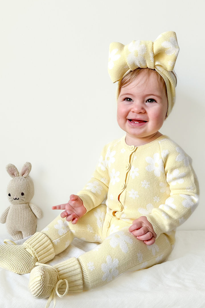 Knitted Louie Romper - Daisy