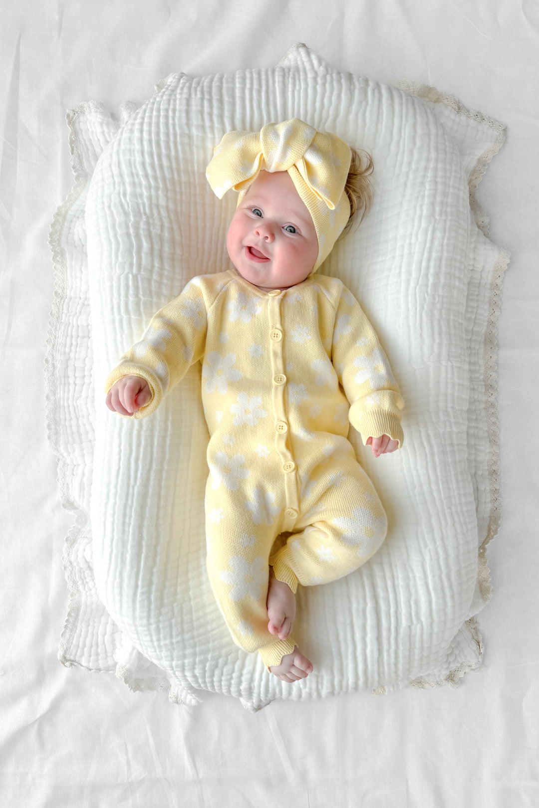 Knitted Louie Romper - Daisy