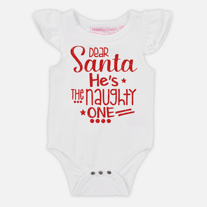 Dear Santa He's The Naughty One - Vinyl - Custom