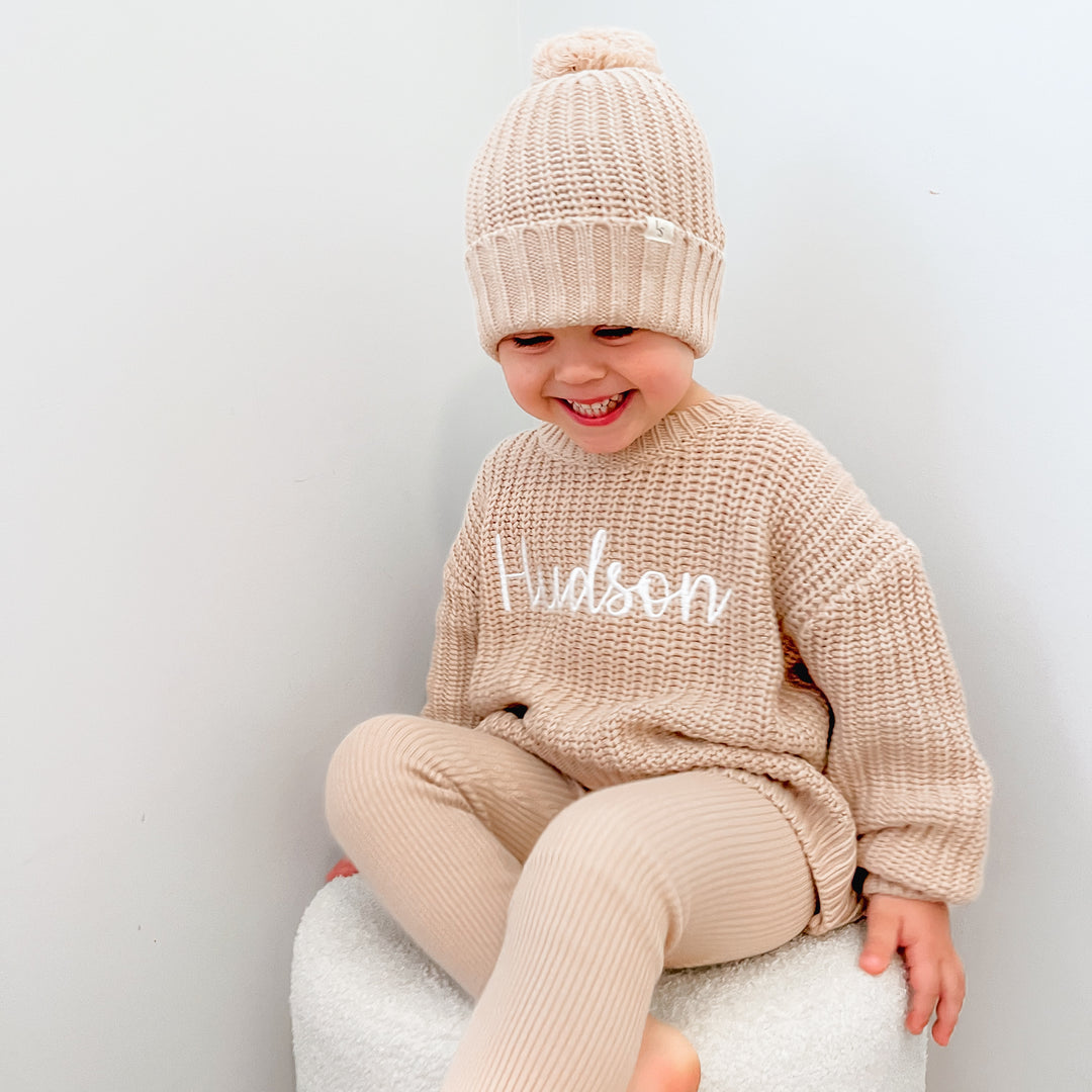 oat baby kids chunky knitted jumper