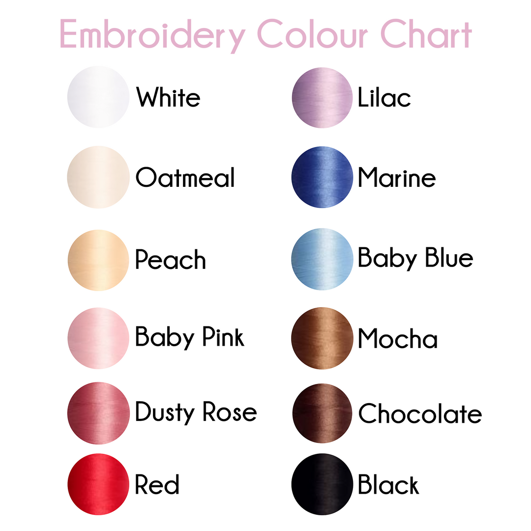 embroidery thread colour chart