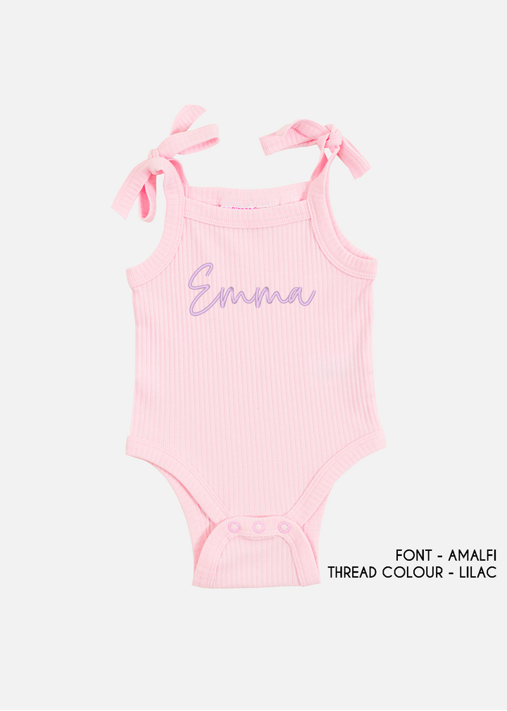 Cozy Tie-Up Singlet - Petal Pink