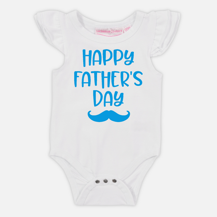 Happy Fathers Day w/moustache - Vinyl - Custom