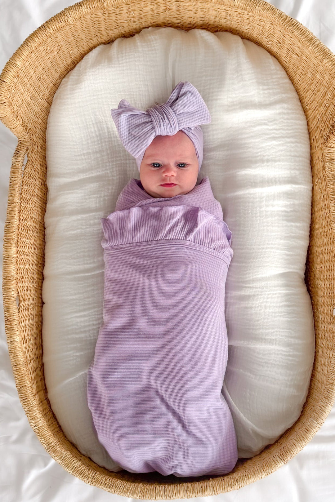 Cozy Ruffle Baby Wrap - Viola