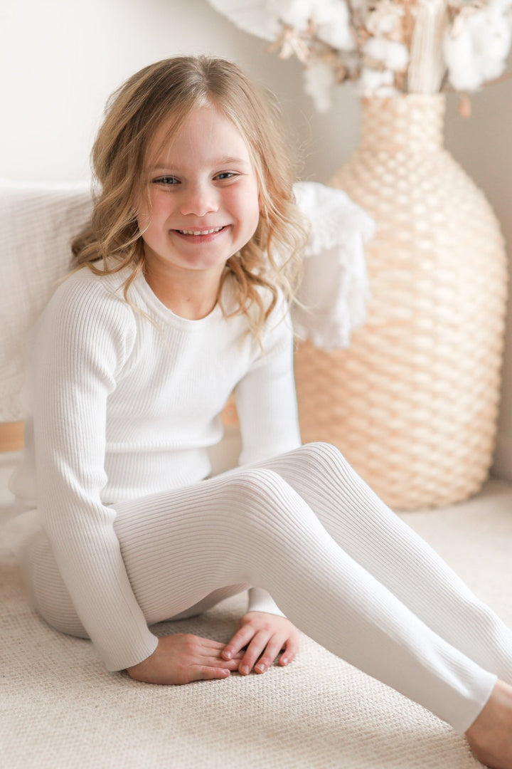 kids marshmallow long sleeve knitted top