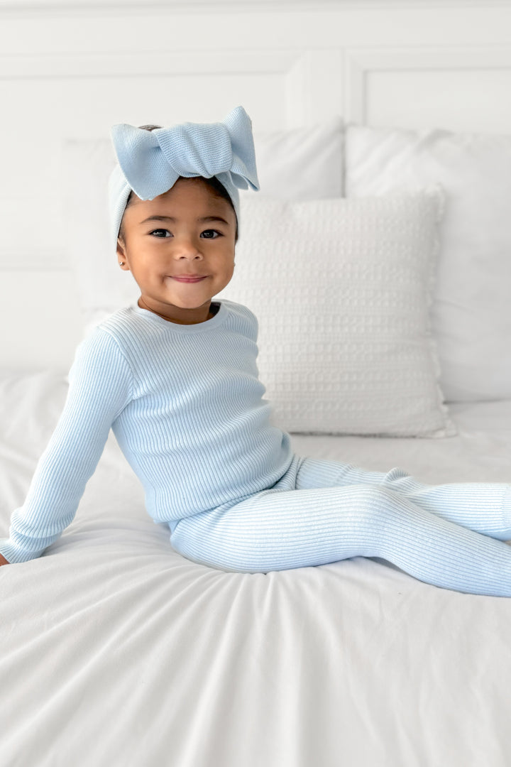 Knitted Bodysuit/Top - Sky Blue