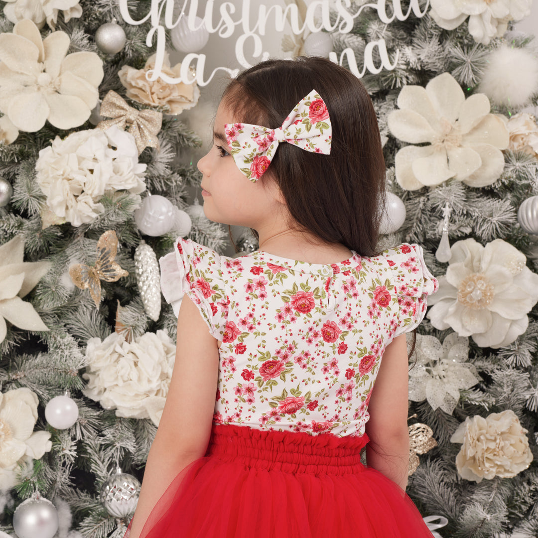 Floral Short Sleeve Flutter - Angelica