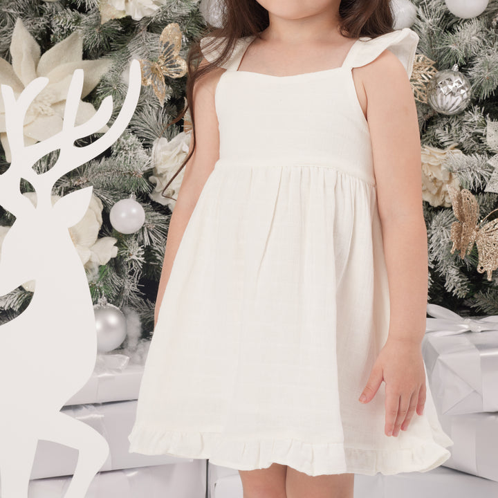 Muslin Sweetheart Dress - Coconut