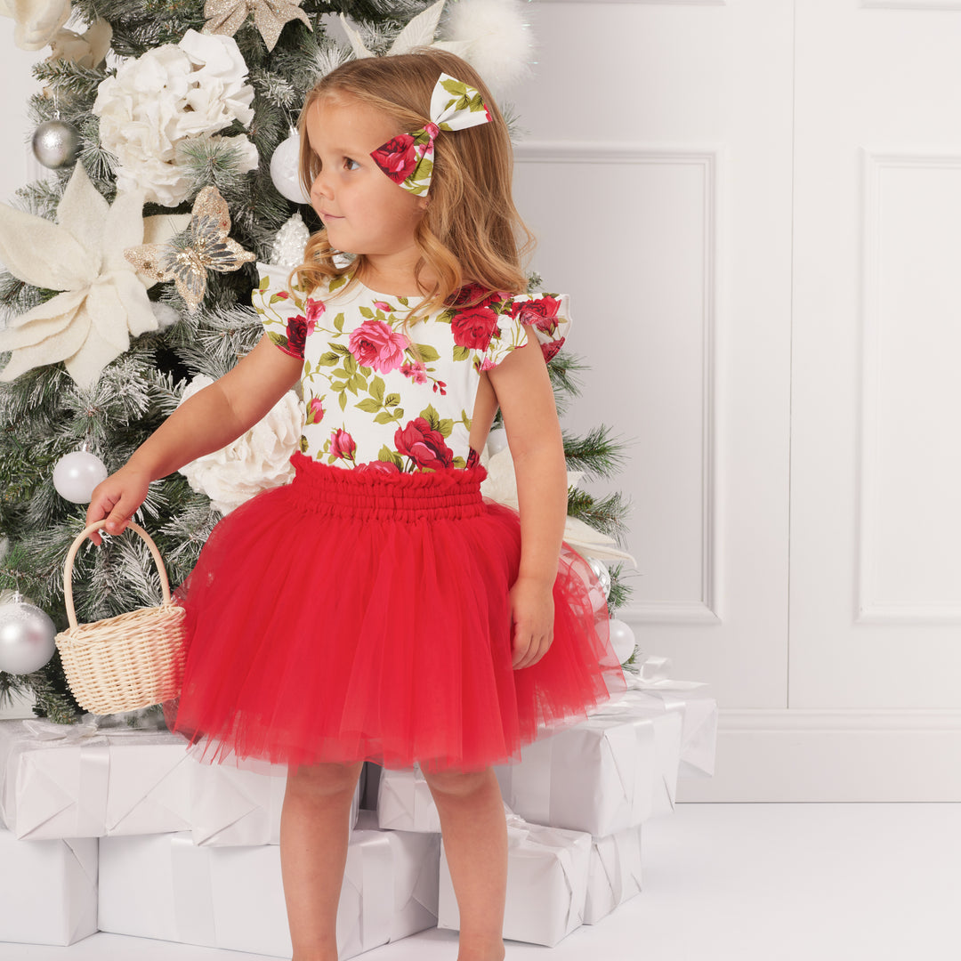 Ruffle Sunsuit - Ruby