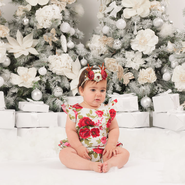 Ruffle Sunsuit - Ruby