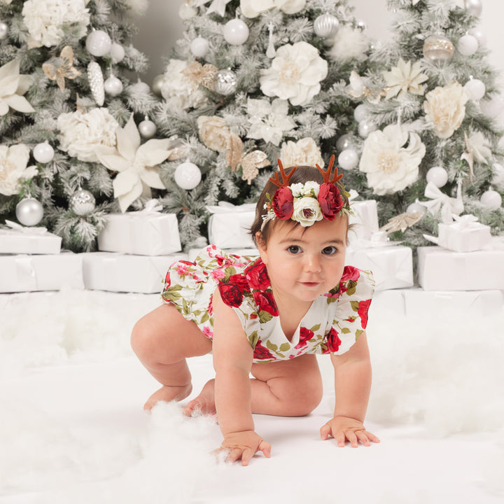 Ruffle Sunsuit - Ruby