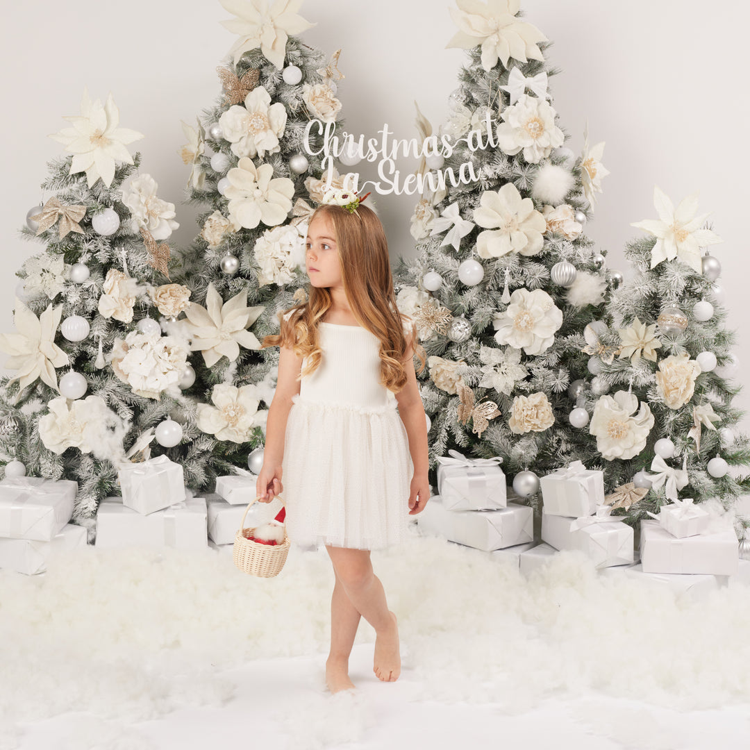 Cozy Flutter Tutu Dress - Coconut