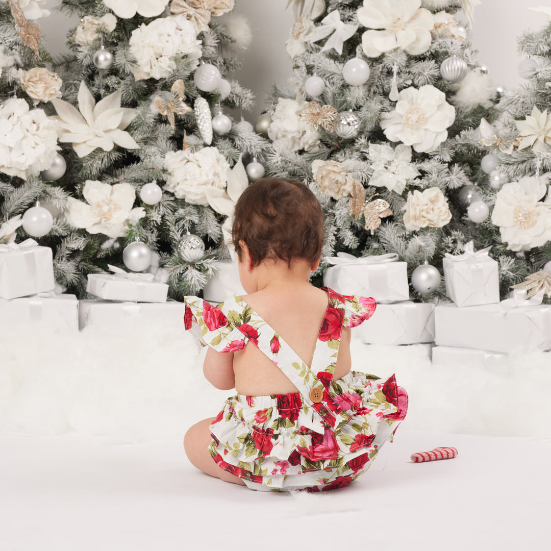 Ruffle Sunsuit - Ruby