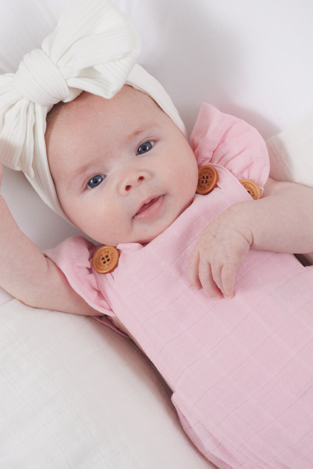 Muslin Button Romper - Primrose Pink