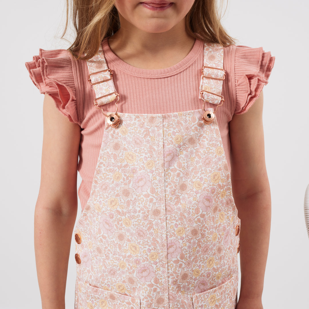 Cozy Short Sleeve Flutter - Peach Parfait