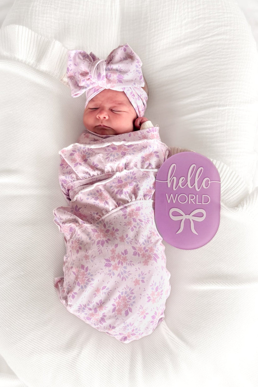 Floral Ruffle Baby Wrap - Leah