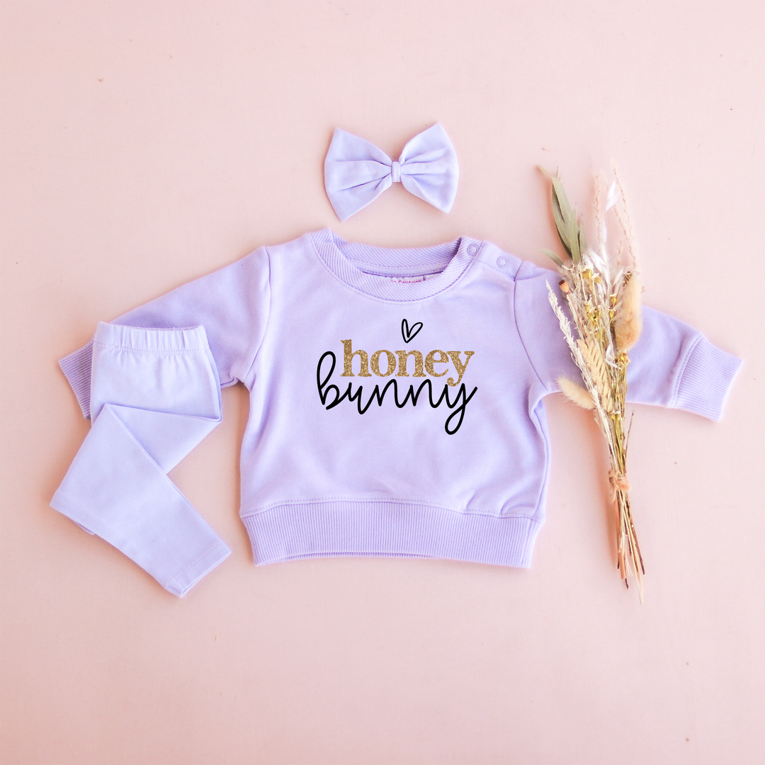 Personalised Crew Neck & Leggings - Lilac