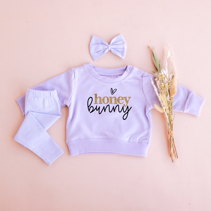 Personalised Crew Neck & Leggings - Lilac