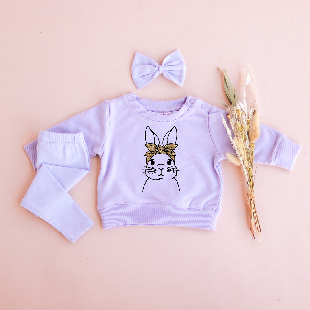 Personalised Crew Neck & Leggings - Lilac