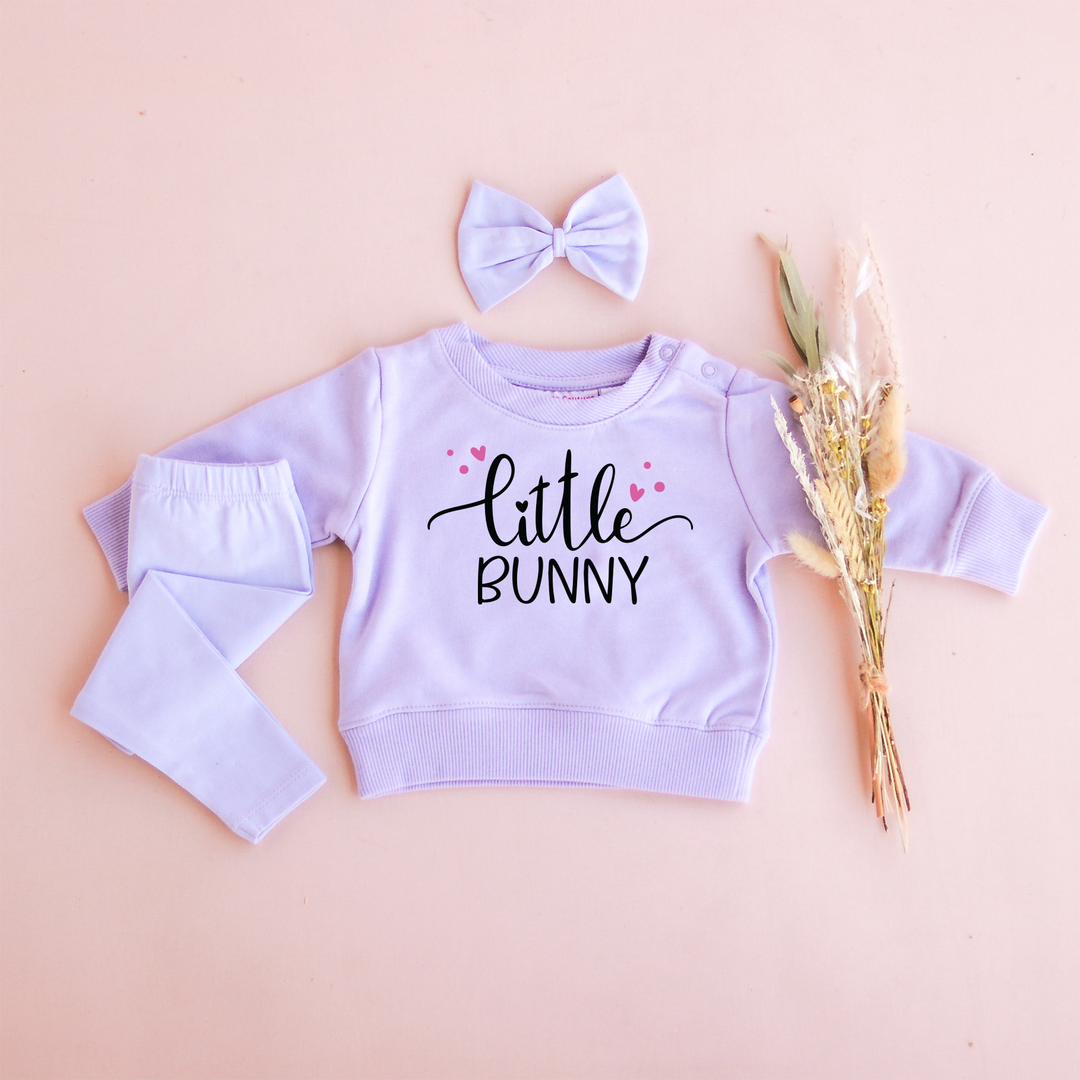 Personalised Crew Neck & Leggings - Lilac