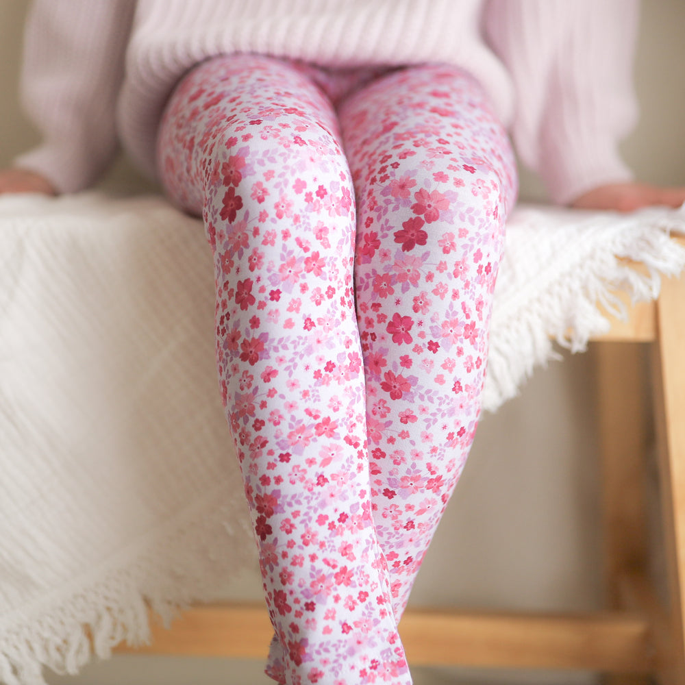 Floral girls leggings