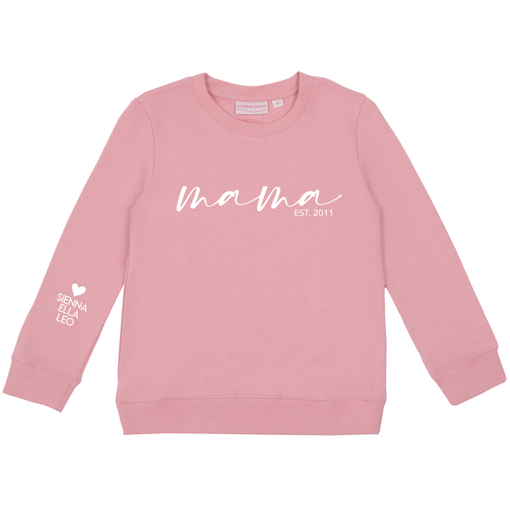 Personalised Mummy Crew Neck - Parisian Pink